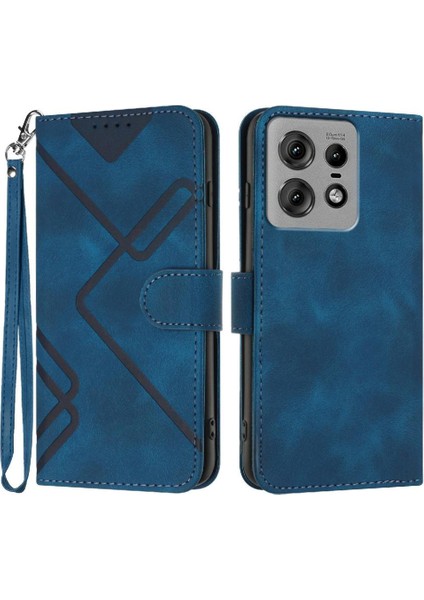 Motorola Kenar 50 Pro Manyetik Kapak Için Flip Case Kart Yuvası Standı ile Pu (Yurt Dışından)