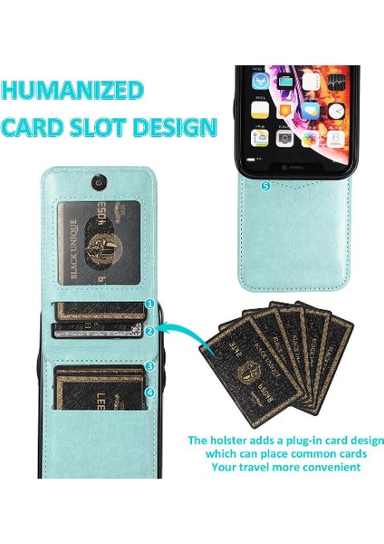 Kredi Kartı ile IPhone 12 Mini Manyetik Toka Kickstand ile Uyumlu (Yurt Dışından)