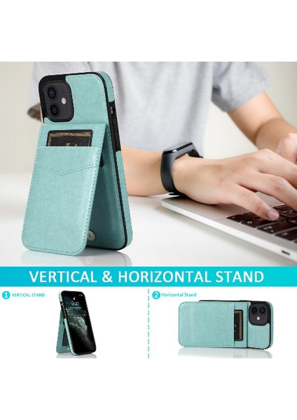 Kredi Kartı ile IPhone 12 Mini Manyetik Toka Kickstand ile Uyumlu (Yurt Dışından)