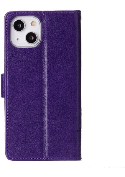 IPhone 13 Için Filp Durumda Bilek Kayışı Kart Tutucu Pu Deri Kickstand (Yurt Dışından)