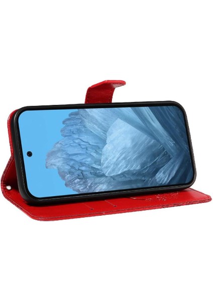 Kredi Kartı Yuvası Yüksek Kaliteli Deri ile Google Pixel 9 Için Flip Case (Yurt Dışından)