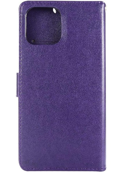 IPhone 14 Için Filp Durumda Manyetik Kapatma Kart Tutucu Pu Deri Bilek (Yurt Dışından)
