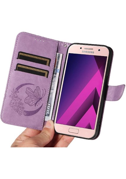 Kredi Kartı Yuvası Ayrılabilir El ile Samsung Galaxy A3 2017 Için Flip Case (Yurt Dışından)