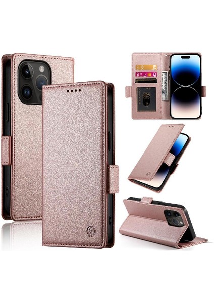 IPhone 14 Pro Günlük Kullanım Için Flip Case Kart Yuvaları Cüzdan Çevirme Iş (Yurt Dışından)