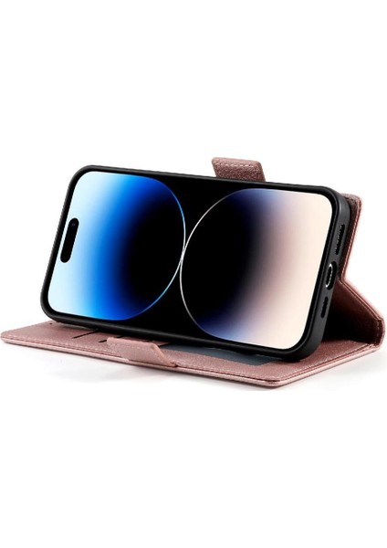 IPhone 14 Pro Günlük Kullanım Için Flip Case Kart Yuvaları Cüzdan Çevirme Iş (Yurt Dışından)