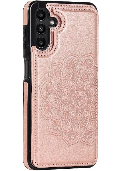 Samsung Galaxy A13 5g Çift Düğmeler Için Kart Tutucu Kılıf ile Cüzdan Çevirin (Yurt Dışından) modelleri