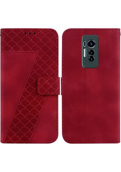 Tecno Phantom x Flip Folio Kapak Için Telefon Kılıfı Pu Deri Cüzdan Kart (Yurt Dışından)
