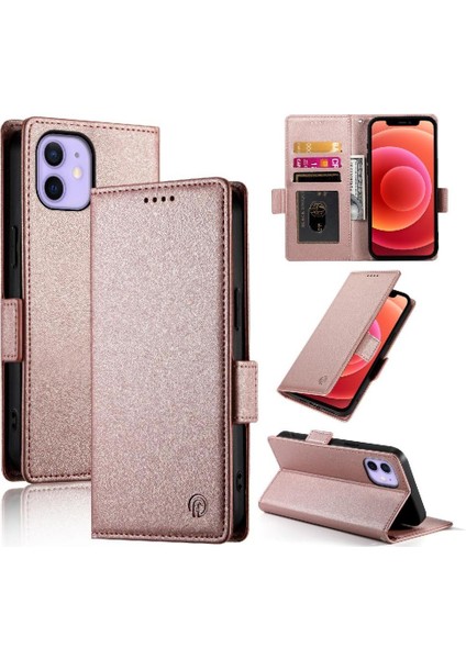 IPhone 12 Cüzdan Günlük Kullanım Için Flip Case Kart Yuvaları Flip Iş (Yurt Dışından)