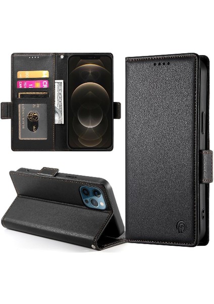 IPhone 12 Için Flip Case Pro Max Günlük Kullanım Flip Cüzdan Kartvizit Yuvaları (Yurt Dışından)