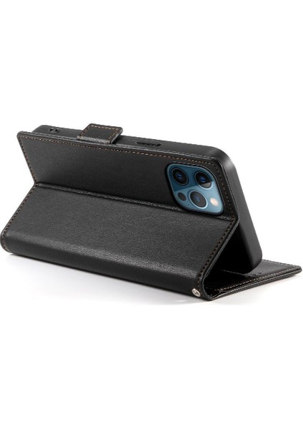 IPhone 12 Için Flip Case Pro Max Günlük Kullanım Flip Cüzdan Kartvizit Yuvaları (Yurt Dışından)