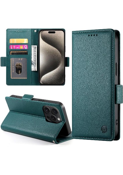 IPhone 15 Için Flip Case Pro Kart Yuvaları Iş Günlük Kullanım Cüzdan Flip (Yurt Dışından)