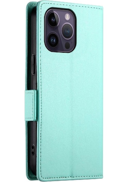 IPhone 14 Için Flip Case Pro Max Cüzdan Flip Kartvizit Yuvaları Günlük Kullanım (Yurt Dışından)