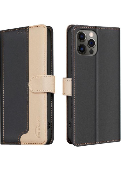 IPhone 15 Için Flip Case Pro Kickstand Flip Folio Rfıd Engelleme Darbeye (Yurt Dışından)