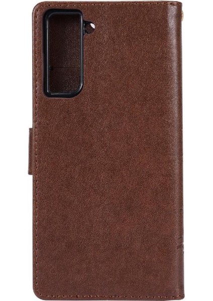 Samsung Galaxy S21 Fe 5g Için Filp Durumda Kickstand Bilek Kayışı Kart Tutucu (Yurt Dışından)
