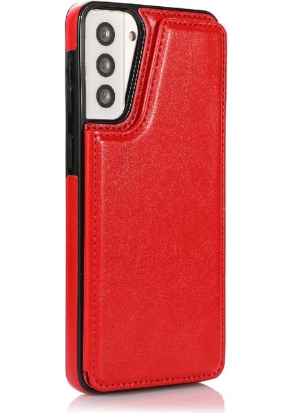 Samsung Galaxy S21 Çift Manyetik Toka Kickstand ile Cüzdan Kılıf (Yurt Dışından) fırsatları