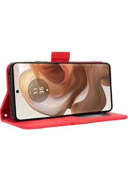Motorola Moto X50 Deri Cüzdan Kapak Manyetik Kapatma Kartı Için Kılıf (Yurt Dışından) modelleri
