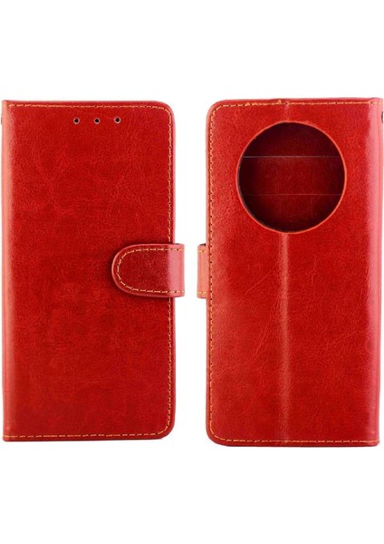 Huawei Mate 50 Pro Için Flip Case Manyetik Kapatma Pu Deri Kickstand (Yurt Dışından)