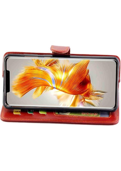 Huawei Mate 50 Pro Için Flip Case Manyetik Kapatma Pu Deri Kickstand (Yurt Dışından)