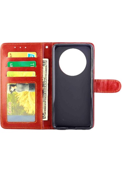 Huawei Mate 50 Pro Için Flip Case Manyetik Kapatma Pu Deri Kickstand (Yurt Dışından)