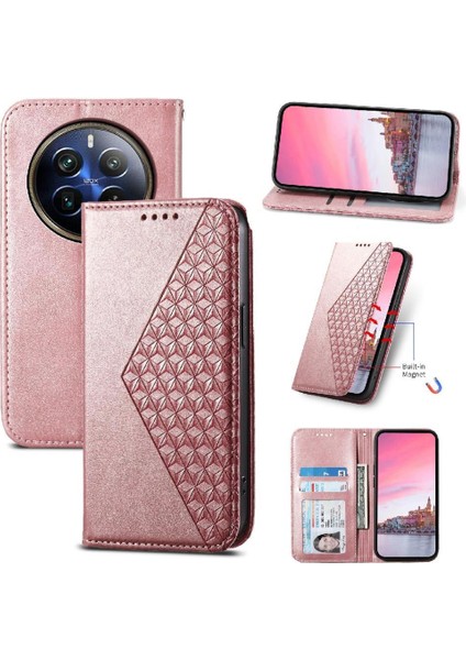 Realme 12 Pro Artı 5g Için Flip Case Standı Günlük Kullanım Cüzdan El Kayışı (Yurt Dışından)