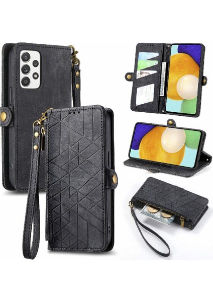 Samsung Galaxy Için Flip Case A52S 5g Darbeye Kapak Kapak Basit Cüzdan (Yurt Dışından)