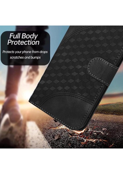IPhone 16 Için Flip Case Pro Max Flip Iş Geometrik Desen Manyetik (Yurt Dışından)