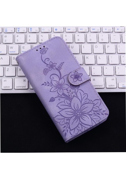 Samsung Galaxy S24 Fe Cüzdan Için Flip Case Kickstand Kart Tutucu Kabartmalı (Yurt Dışından)