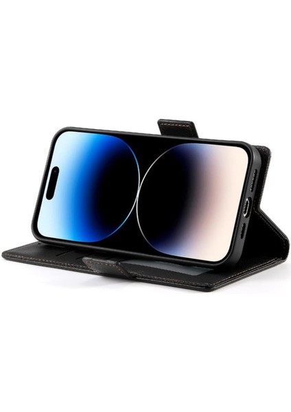 IPhone 14 Pro Günlük Kullanım Için Flip Case Kart Yuvaları Cüzdan Çevirme Iş (Yurt Dışından)