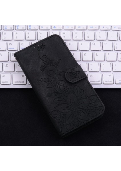 Honor Için Flip Case 200 Lite Kabartmalı Zambak Manyetik Kickstand Kart Tutucu (Yurt Dışından)