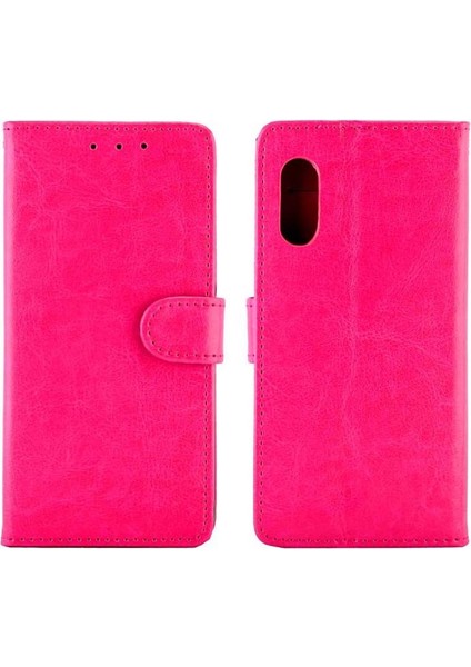 Samsung Galaxy Xcover Pro Kickstand Kart Tutucu Pu Deri Için Flip Case (Yurt Dışından)