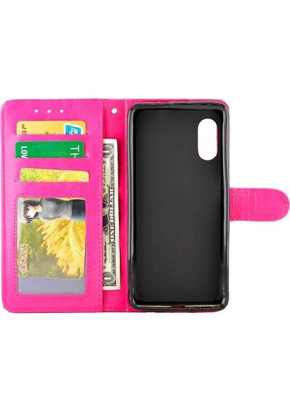Samsung Galaxy Xcover Pro Kickstand Kart Tutucu Pu Deri Için Flip Case (Yurt Dışından)