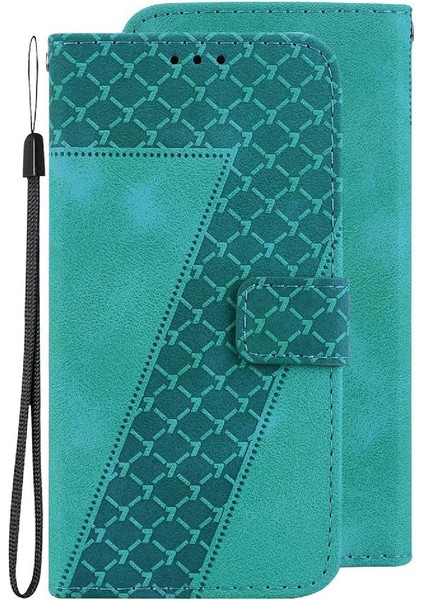 Telefon Kılıfı Için Huawei Nova 12 Kabartmalı Desen Cüzdan Pu Deri Flip Kart (Yurt Dışından)