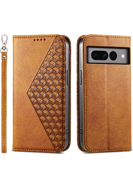 Google Pixel 7 Pro Günlük Kullanım Için Flip Case El Kayışı Standı Eşkenar Dörtgen Şekli (Yurt Dışından)