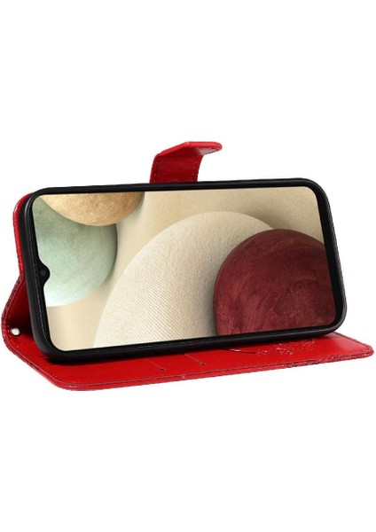 Samsung Galaxy A12 5g Için Flip Case Kredi Kartı ile Ayrılabilir El Kayışı (Yurt Dışından)