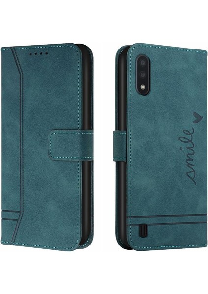 Samsung Galaxy A10 Manyetik Kapatma Flip Folio Cüzdan Pu Için Telefon Kılıfı (Yurt Dışından)