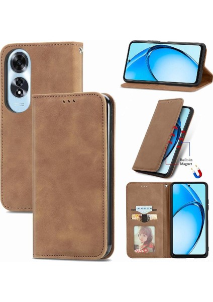 Oppo A60 4g Cüzdan Için Flip Case Darbeye Kapak Çevirin Deri Kılıf (Yurt Dışından)