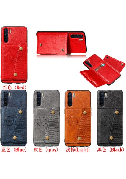 Oppo A91 Kart Tutucu Için Cüzdan Kılıf Kickstand Darbeye Koruyucu Buit (Yurt Dışından)