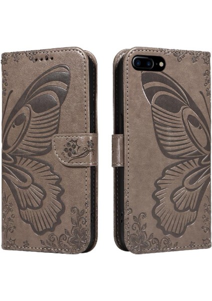 IPhone 6 Için Flip Case Artı/6s Artı Kredi Kartı Yuvası ile Kabartmalı El (Yurt Dışından)