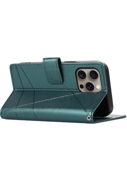 IPhone 16 Için Flip Case Pro Max Kickstand Üç Kart Yuvaları Şok (Yurt Dışından)
