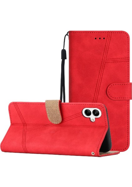 Samsung Galaxy A05 Flip Folio Cüzdan Pu Deri Bilek Kayışı Için Flip Case (Yurt Dışından)