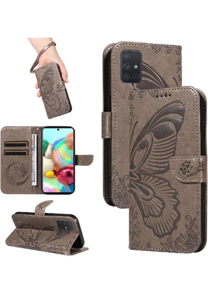 Samsung Galaxy A51 5g Için Flip Case Kredi Kartı ile Ayrılabilir El Kayışı (Yurt Dışından)