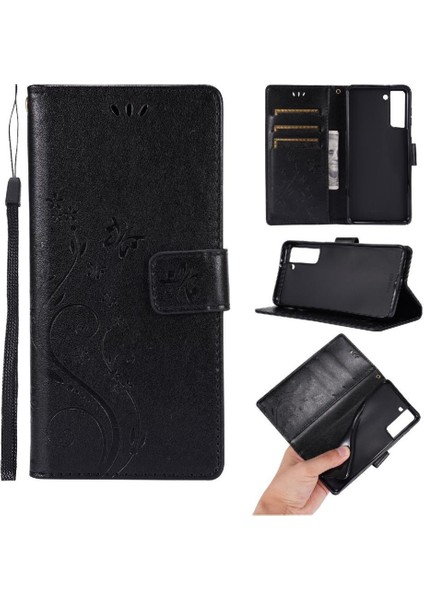 Samsung Galaxy S21 Için Kickstand Durumda Kart Tutucu Manyetik Kapatma Pu (Yurt Dışından)