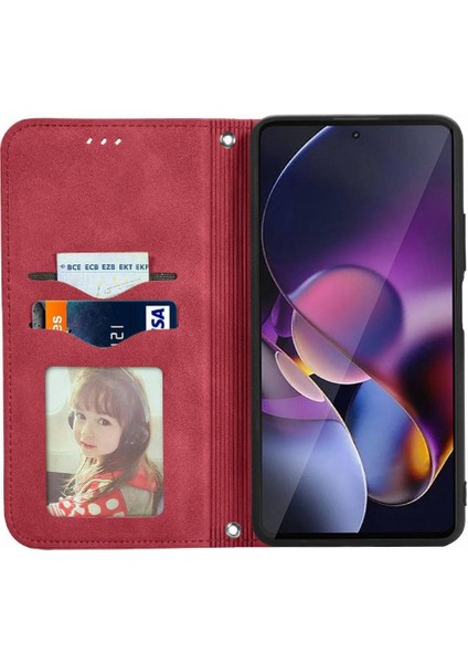 Motorola Kenar 50 Pro Flip Kapak Için Flip Case Basit Iş Cüzdan Kılıf (Yurt Dışından) modelleri