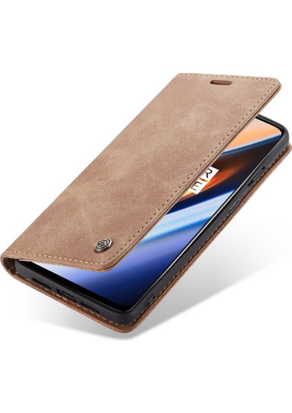 Oneplus 7 Için Flip Case Kart Yuvası Kickstand Vintage Pu Deri Cüzdan (Yurt Dışından)