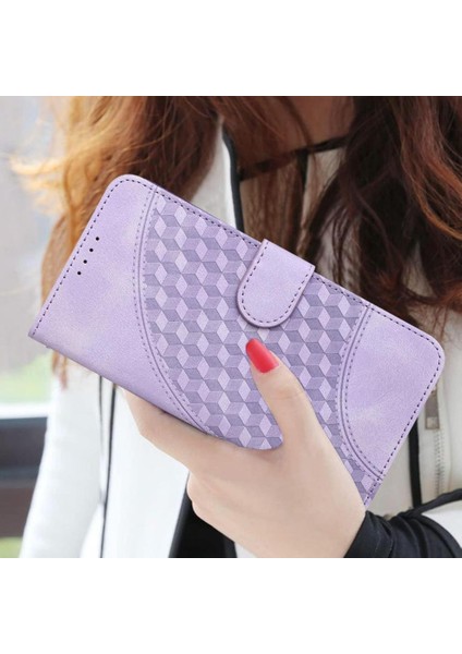 IPhone 16 Için Flip Case Pro Max Flip Iş Geometrik Desen Manyetik (Yurt Dışından)