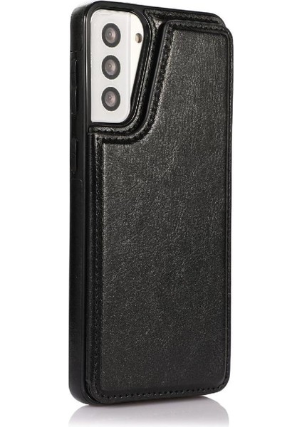 Samsung Galaxy S21 Çift Manyetik Toka Kickstand ile Cüzdan Kılıf (Yurt Dışından)
