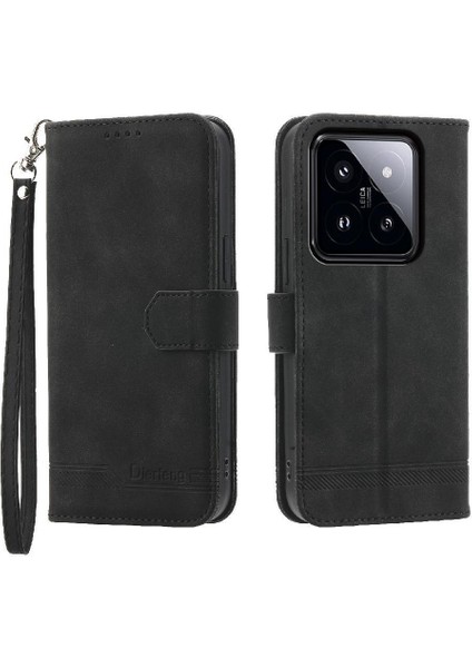 Xiaomi 14 Pro Premium Manyetik Kapatma Bileklik Kart Yuvaları Için Flip Case (Yurt Dışından)