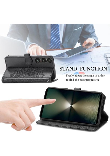 Sony Xperia 1 Vı Flip Kapak Için Flip Case Basit Iş Deri Kılıf (Yurt Dışından)