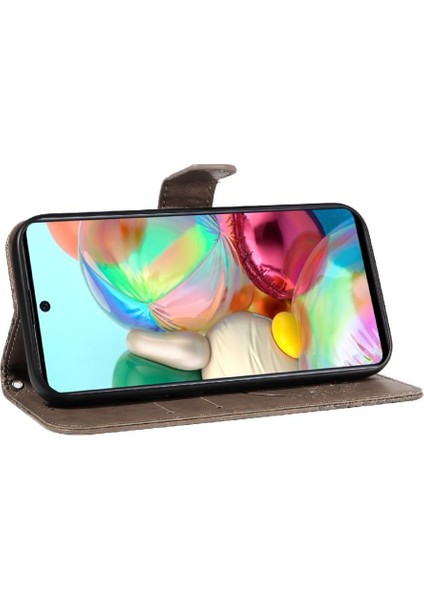 Samsung Galaxy A51 4g Için Flip Case Kredi Kartı ile Ayrılabilir El Kayışı (Yurt Dışından)