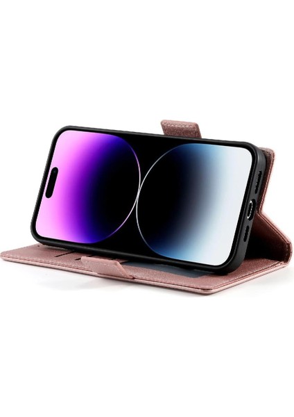 IPhone 14 Için Flip Case Pro Max Cüzdan Flip Kartvizit Yuvaları Günlük Kullanım (Yurt Dışından)
